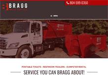 Tablet Screenshot of braggwasteservices.com